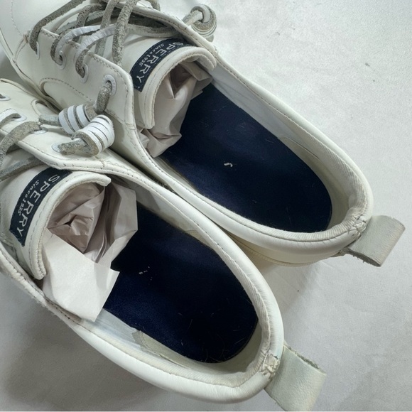 Sperry Crest Vibe Platform White Leather Sneakers - Picture 5 of 7